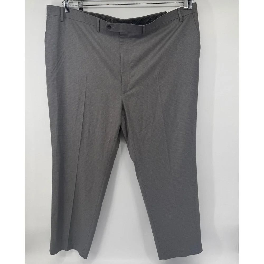 Shaquille O'Neal XLG Big Tall Stretch Dress Pants Men's 52W‎ x 32L Gray New